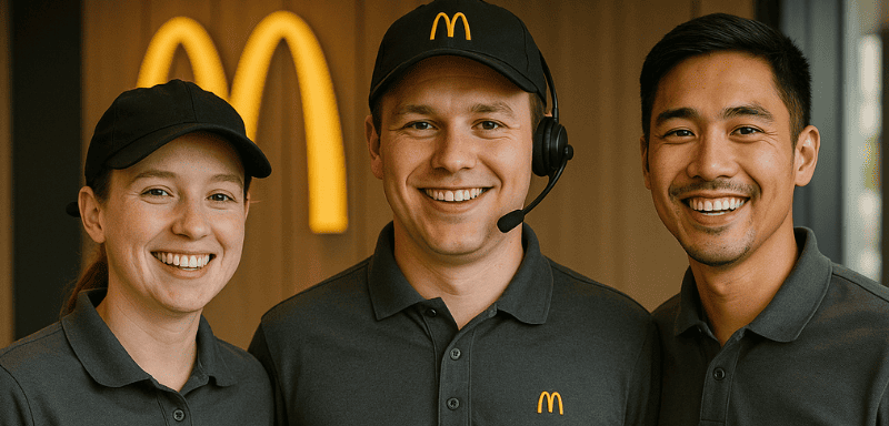 Empleados de McDonald's.